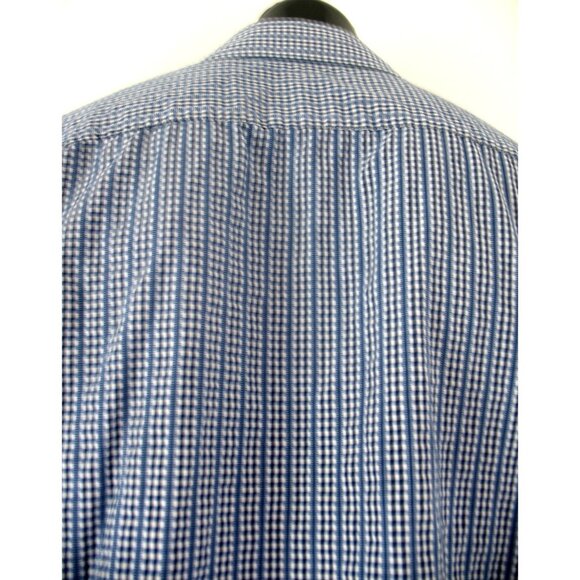 Men’s Apt 9 Slim Fit Button Down Dress Shirt-Blue Plaid- Size XXL - Picture 10 of 11